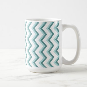 Zickzack ZigZag Muster in Mint Green Kaffeetasse
