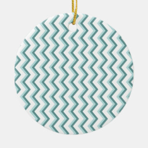 Zickzack ZigZag Muster in Mint Green Keramikornament