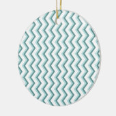 Zickzack ZigZag Muster in Mint Green Keramikornament (Links)