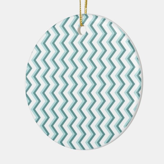 Zickzack ZigZag Muster in Mint Green Keramikornament (Links)