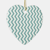 Zickzack ZigZag Muster in Mint Green Keramikornament (Rechts)