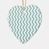 Zickzack ZigZag Muster in Mint Green Keramikornament (Links)