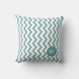 Zickzack ZigZag Muster in Mint Green Kissen