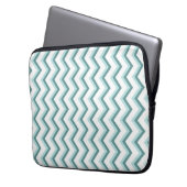 Zickzack ZigZag Muster in Mint Green Laptopschutzhülle (Vorderseite Links)