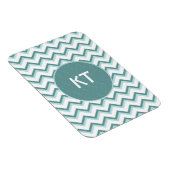 Zickzack ZigZag Muster in Mint Green Magnet (Rechte Seite)