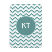 Zickzack ZigZag Muster in Mint Green Magnet (Vertikal)