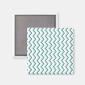 Zickzack ZigZag Muster in Mint Green Magnet (Vorderseite/Rückseite)