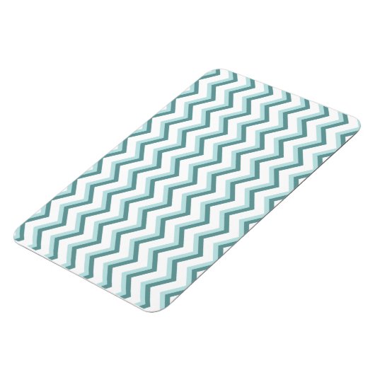 Zickzack ZigZag Muster in Mint Green Magnet (Linke Seite)