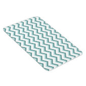 Zickzack ZigZag Muster in Mint Green Magnet (Rechte Seite)