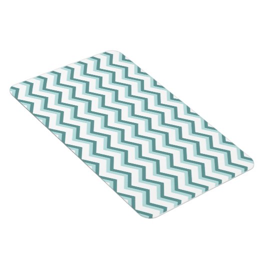 Zickzack ZigZag Muster in Mint Green Magnet (Rechte Seite)