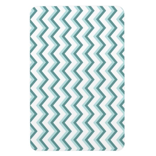 Zickzack ZigZag Muster in Mint Green Magnet (Vertikal)