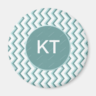 Zickzack ZigZag Muster in Mint Green Magnet