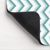 Zickzack ZigZag Muster in Mint Green Mousepad (Ecke)