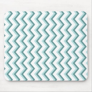 Zickzack ZigZag Muster in Mint Green Mousepad