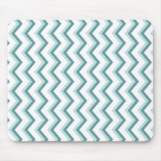 Zickzack ZigZag Muster in Mint Green Mousepad (Vorne)
