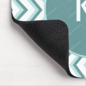Zickzack ZigZag Muster in Mint Green Mousepad (Ecke)
