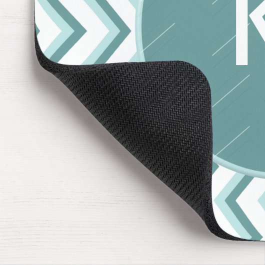 Zickzack ZigZag Muster in Mint Green Mousepad (Ecke)