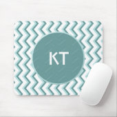 Zickzack ZigZag Muster in Mint Green Mousepad (Mit Mouse)