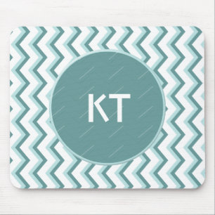 Zickzack ZigZag Muster in Mint Green Mousepad