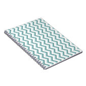 Zickzack ZigZag Muster in Mint Green Notizblock (Rechte Seite)