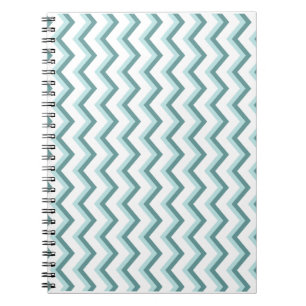Zickzack ZigZag Muster in Mint Green Notizblock