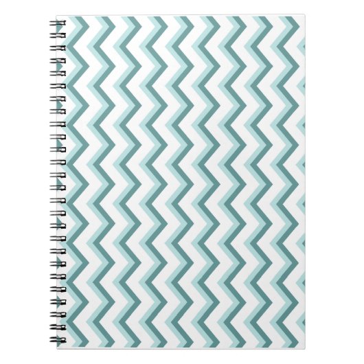 Zickzack ZigZag Muster in Mint Green Notizblock (Vorderseite)