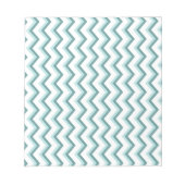 Zickzack ZigZag Muster in Mint Green Notizblock (Vorderseite)