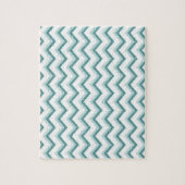 Zickzack ZigZag Muster in Mint Green Puzzle (Vertikal)