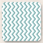 Zickzack ZigZag Muster in Mint Green Untersetzer (Vorderseite)