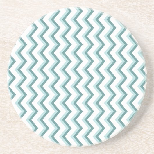Zickzack ZigZag Muster in Mint Green Untersetzer (Vorne)