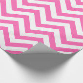 Zickzack ZigZag Muster in Pink XL Geschenkpapier (Ecke)