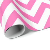 Zickzack ZigZag Muster in Pink XL Geschenkpapier (Rolleneckpunkt)