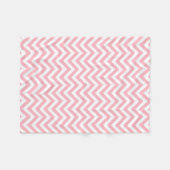 Zickzack ZigZag-Muster in Rosa und Weiß Fleecedecke (Vorderseite (Horizontal))