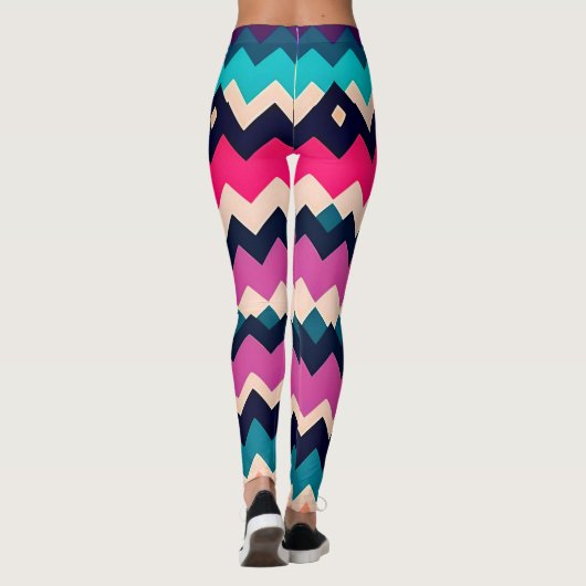 Zickzack Zigzag-Muster Leggings (Rückseite)