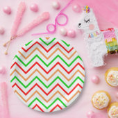 Zickzack Zigzag-Muster Pappteller (Party)