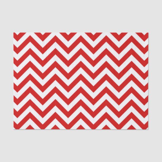 Zickzack ZigZag Muster rot und weiß Seidenpapier (Vorderseite)
