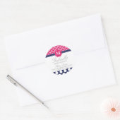 Zickzack Zigzag Polka Dots Monogram Runder Aufkleber (Umschlag)