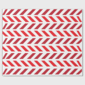 Zickzack Zigzag Red Maroon Stripe Muster Geschenkpapier (Flach)
