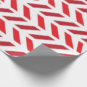 Zickzack Zigzag Red Maroon Stripe Muster Geschenkpapier (Ecke)