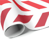 Zickzack Zigzag Red Maroon Stripe Muster Geschenkpapier (Rolleneckpunkt)