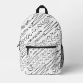Zickzack Zigzag-Streifen Bedruckter Rucksack (Vorderseite)