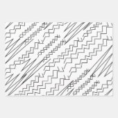 Zickzack Zigzag-Streifen Geschenkpapier Set (Vorderseite 2)