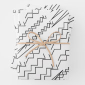 Zickzack Zigzag-Streifen Geschenkpapier Set (Beispiel)