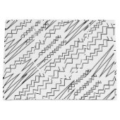 Zickzack Zigzag-Streifen Große Geschenktüte (Vorderseite)