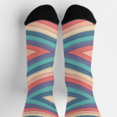 Zickzack Zigzag Streifen Nahtloses Muster Socken (Oben)