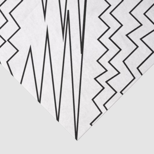 Zickzack Zigzag-Streifen Seidenpapier (Detail)