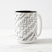 Zickzack Zigzag-Streifen Zweifarbige Tasse (VorderseiteRechts)