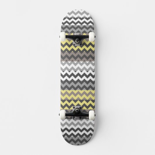Zickzack Zigzag-Streifenmuster Skateboard (Vorderseite)
