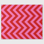 Zickzack Zigzag Wrapping Paper mit rotem Hot Pink Geschenkpapier (Flach)