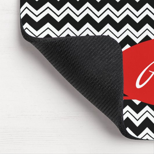 Zickzack Zizzag Monogram Mousepad (Ecke)